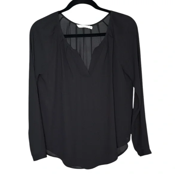 EUC Lush Black Long Sleeve Blouse size Small - Picture 1 of 4